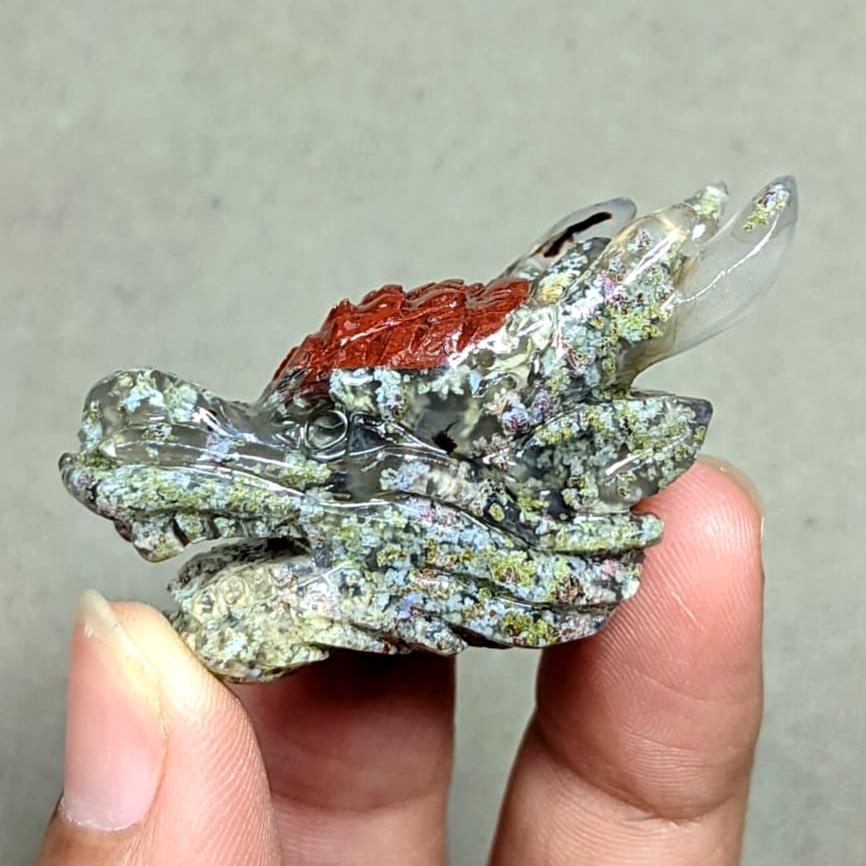 Moss agate figurine - Etsy 日本