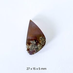 Natural Purple Plume Agate Teardrop Shaped 27 x 15 x 5 mm