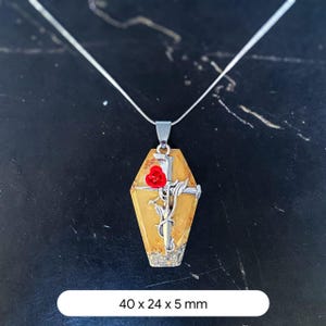 Coffin Maligano Jasper Pendant: Titanium Cross, Handmade Gemstone Jewelry