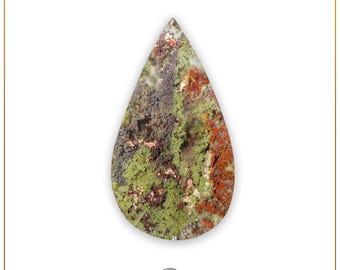 Multicolor Moss Agate Gemstone: Natural Crystal Decor, Jewelry Making