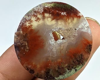 Multicolor Moss Agate Gemstone: Natural Healing Crystal Decor