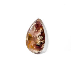 Natural Purple Plume Agate Teardrop Shaped Cabochon, Gifts For Her, Gifts For Him, Personalized Gifts, Birthday Gifts, Halloween Gifts,