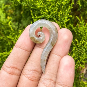 2&#39;&#39; Natural Labradorite Spiral shell，Crystal whorl，Crystal gift，Crystal pendant，Crystal ornament，Crystal Specimen，Crystal healing
