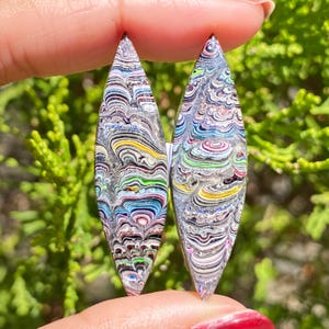 Multi colour Fordite A One Quality Unique Fordite pair Loose Gemstone For Making Jewelry