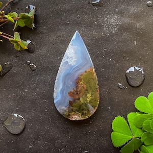 Green Moss Agate Cabochon: Natural Gemstone for Jewelry Making
