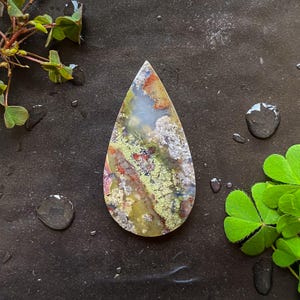 Green Moss Agate Cabochon: Natural Gemstone for Jewelry Making