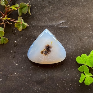 Shazar Scenic Dendrite Agate Cabochon Natural Dendritic Agate Gemstone for jewelry