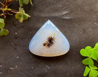 Shazar Scenic Dendrite Agate Cabochon Natural Dendritic Agate Gemstone for jewelry