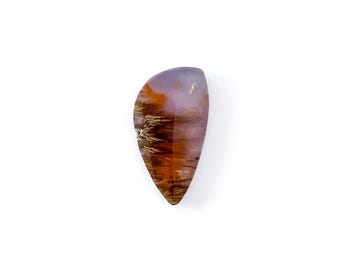Cabujón de ágata pluma morada: piedra preciosa indonesia de forma libre (28 x 15 x 4 mm)