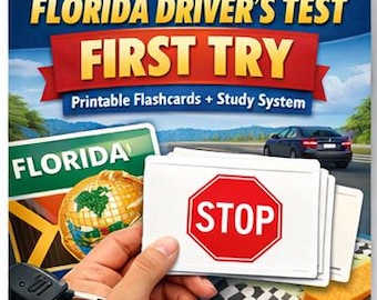 Supera l'esame per la patente in Florida al primo tentativo / Schede didattiche stampabili + sistema di studio / Domande di pratica per la patente / Conducenti adolescenti e adulti