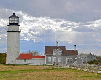 Cape Cod Lighthouse Print: Massachusetts Coastal Photography, National Seashore Wall Art