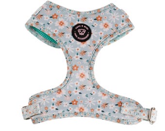 Floral Dog Harness | Adjustable Comfortable Pet Vest for All Breeds | Perfect for Walking & Training