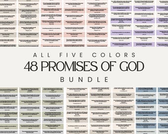 Gottesversprechen Bundle druckbare Schriftkarten Bibel Vers Ermutigung der täglichen Affirmation Bibelverse druckbare Versprechen Gottes Karten