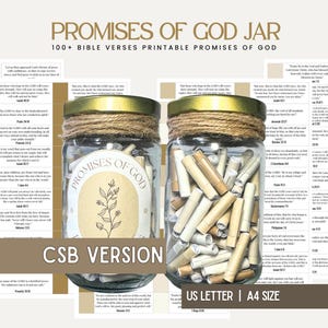 DIY Glas Bibelvers Druckbare Schriften Glas Versprechen Gottes Glas Christliche Ermutigende Geschenke Affirmation Schriftkarten Gottes Versprechen CSB