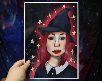 Halloween Witch Art Print Glossy HALLOWEEN-003