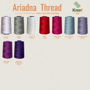 Ariadna Polyester Thread 5000m | Strong Overlock & Sewing Thread for DIY Clothing image 2