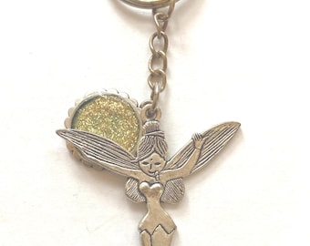 Tinkerbell, Fairy Dust, gold, Key Ring, Chain  KC6TB