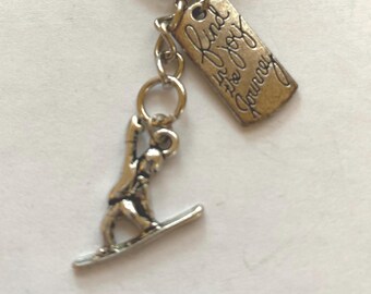 Stainless Steel Words, Joy in Journey, Key Chain, SP Skate Boarder KC7