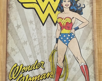 Wonder Woman, Heroic, metal sign, 12 x 16, USA V2085
