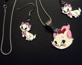 Aristocats theme, 16" Necklace, Ear Ring set           ARC-3