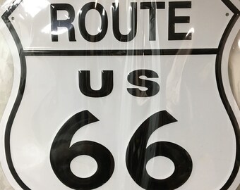Route 66 Shield, die cut, metal sign, 11"w x 11" h, collectible reproduction        #DC679