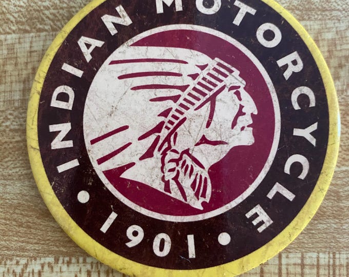 Featured listing image: Indian Motorcycle, 1901, Round Retro Magnet, 3" diameter, M1934