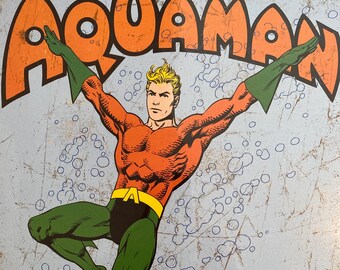 Aquaman, Vintage, Retro Panel, metal sign, 12 x 16, USA V2254
