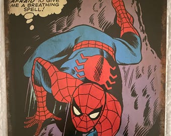 Spiderman Comic, Retro metal sign, 12 x 16, USA V2751