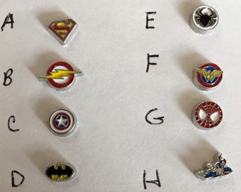 Floating Charms, Superhero, flat, colorful   AFLSH