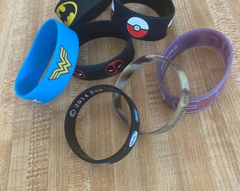 Silicone Cuff Bracelet, Novelty, Hero, Children or Adult, 2 1/2" diameter
