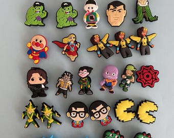 Croc Button, Snaps, Monster Heroes, Silicone, Novelty, Children or Adult, 1" dia