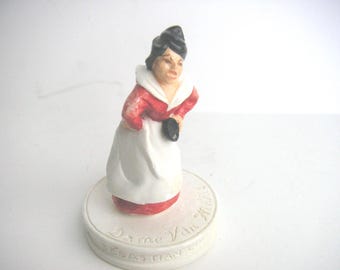 Sebastian Miniatures, Washington Irving Series, Dame van Winkle, SML144A, 1981, Collector ltd ed, fushia label