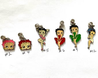 Betty Boop, Choice of enamel charms, bracelet dangles, pendant, BB12