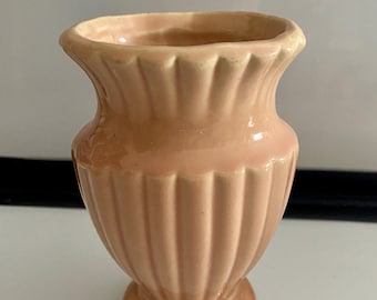 Coral Ceramic, Vase, Fluted, USA MC, 5” tall, No Damage
