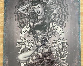 Abyssus, Alchemy, Comic, Retro metal sign, 12 x 16, USA V2810