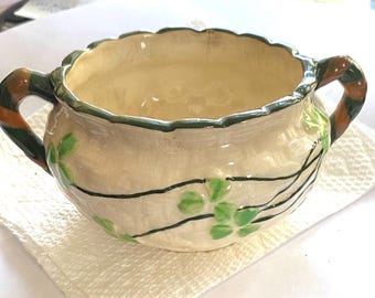 Basket Weave, Clovis, Sugar Bowl, 1950s, Shamrock, Marumon Ware