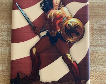 Wonder Woman, DC Comics, Vintage, Retro Metal Magnet, 2"x3", Rolled Edges, M2430