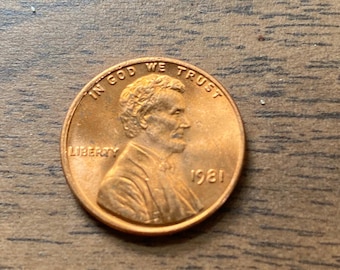 1981 Lincoln Cent, Last 95% Copper, UNC