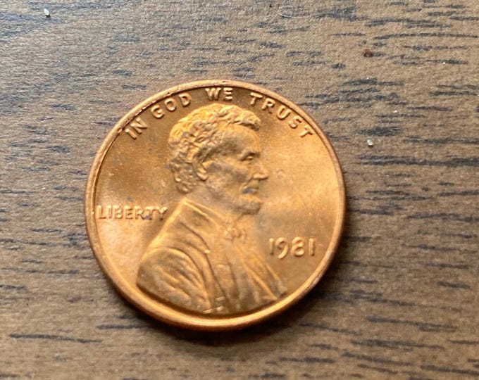 Featured listing image: 1981 Lincoln Cent, Last 95% Copper, UNC