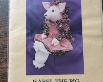 Isabel the Pig, The Craft Closet, 1989, 4"x4" critter, Pattern only   #407