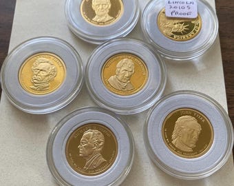 Presidential Dollar, S Proof Coin, US Mint Manganese-brass