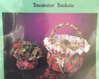 Decorator Baskets, Repurposed Materials, Recycling, Pattern C247-8600