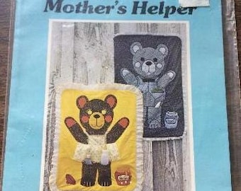 Bear Mother's Helper, Wall Hanging, 1979, 23" x33", Pattern only   #3715