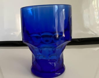 Mosser Glass, Cobalt Blue, 9 oz, Honeycomb, 1960s