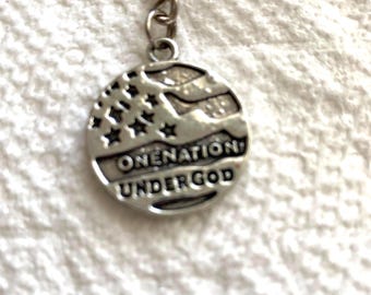 One Nation Under God, Key Ring, Chain  KC5