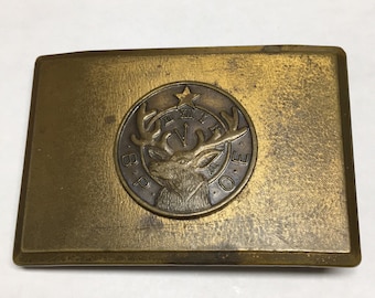 Elks, BPOE, Brass Belt Buckle, 3” x 2”