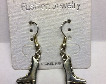 Earrings, Roller, Skates, Derby. SIlver plated hooks, pewter charms, 3D, hypo-allergenic ER8