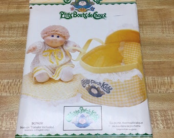 Butterick pattern, Cabbage Patch Kids, Bed Carrier, pillow cover and coverlet, 1984, 6661