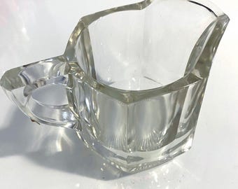 Heavy, Hexagon, Clear Glass, Creamer, 1950s, USA
