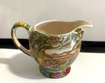 Sadler, The Old Mill, England, Pitcher, Creamer, 1930-40s